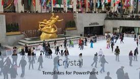  Presentation with ice rink - Beautiful slide deck featuring new-york-city-february-19 backdrop and a  colored foreground