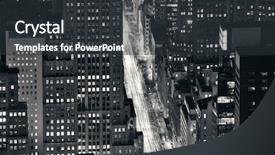  Presentation with new york city - Presentation design consisting of new york city fifth avenue background and a dark gray colored foreground