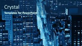  Presentation with avenue - Beautiful slide deck featuring new-york-city-fifth-avenue backdrop and a ocean colored foreground