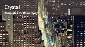  Presentation with new york city - Theme enhanced with new york city fifth avenue background and a dark gray colored foreground