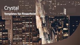  Presentation with new york city - Slide set with new york city fifth avenue background and a  colored foreground