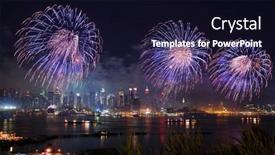  Presentation with new birth - Audience pleasing presentation theme consisting of new-york-city-jul-4 backdrop and a wine colored foreground