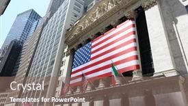  Presentation with stock exchange - Audience pleasing PPT theme consisting of new-york-city-july-12 backdrop and a violet colored foreground