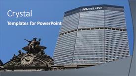  Presentation with terminal - Audience pleasing PPT theme consisting of new-york-city-july-26 backdrop and a teal colored foreground