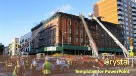  Presentation with firefighters - Audience pleasing slides consisting of new-york-city-july-8 backdrop and a tawny brown colored foreground