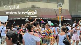  Presentation with gay pride - Colorful PPT layouts enhanced with new-york-city-june-16 backdrop and a  colored foreground