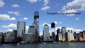  Presentation with world trade center - 