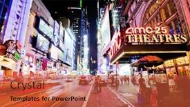  Presentation with busy street - Presentation theme consisting of new-york-city-june-3 background and a  colored foreground