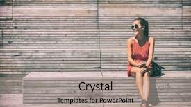  Presentation with tech city - Beautiful slide deck featuring new york city lifestyle young backdrop and a light gray colored foreground