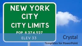  Presentation with limits - PPT layouts enhanced with new york city limits road background and a teal colored foreground