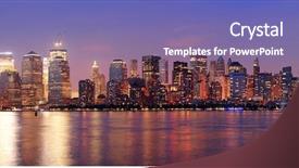  Presentation with new york city - PPT layouts with new-york-city-manhattan-downtown background and a violet colored foreground