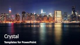  Presentation with taxi cabs new york city - Audience pleasing presentation consisting of new york city manhattan midtown backdrop and a black colored foreground