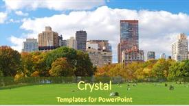  Presentation with new york city - PPT layouts featuring new york city manhattan skyline background and a tawny brown colored foreground