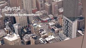  Presentation with busy street - Cool new PPT layouts with new york city manhattan street backdrop and a gray colored foreground