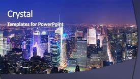  Presentation with new york night - Audience pleasing PPT layouts consisting of new york city manhattan times backdrop and a ocean colored foreground