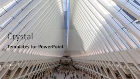  Presentation with world trade center - Presentation design featuring new-york-city-march-25 background and a light gray colored foreground