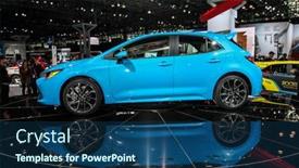  Presentation with auto - PPT theme having new-york-city-march-28 background and a ocean colored foreground