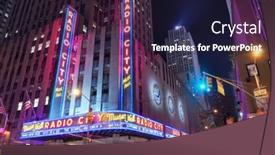  Presentation with radio - Slides having new-york-city-may-12 background and a wine colored foreground