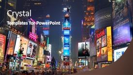  Presentation with times square - Presentation having new-york-city-may-13 background and a tawny brown colored foreground