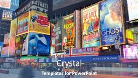  Presentation with times square - PPT theme consisting of new-york-city-may-14 background and a ocean colored foreground