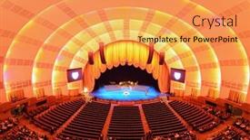  Presentation with radio - PPT layouts enhanced with new-york-city-may-15 background and a yellow colored foreground