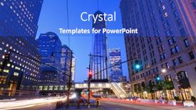  Presentation with world trade center - Presentation theme having new-york-city-may-16 background and a cobalt blue colored foreground