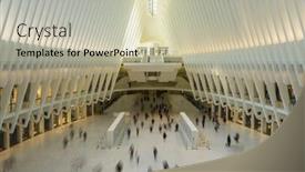  Presentation with destroyed city - Theme consisting of new-york-city-may-17 background and a soft green colored foreground