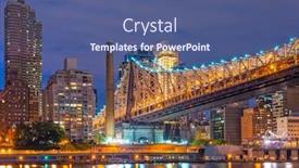  Presentation with new york city - PPT theme with new-york-city-midtown-manhattan background and a ocean colored foreground