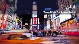  Presentation with intersection - Beautiful theme featuring new-york-city-nov-13 backdrop and a navy blue colored foreground