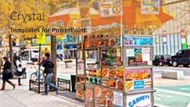  Presentation with street food new york - Presentation design featuring new-york-city-nov-13 background and a yellow colored foreground