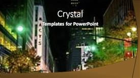  Presentation with empire state building night - Presentation design consisting of new-york-city-nov-16 background and a black colored foreground