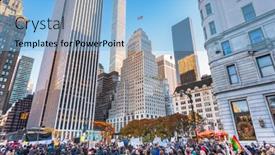  Presentation with trump - Amazing slide deck having new-york-city-november-13 backdrop and a light blue colored foreground