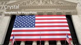  Presentation with wall street stock - Theme featuring new-york-city-ny-april background and a coral colored foreground