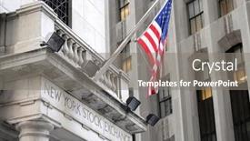  Presentation with wall street stock - Slides enhanced with new-york-city-ny-april background and a gray colored foreground