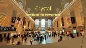  Presentation with new york city subway station - Cool new PPT theme with new-york-city-ny-aug backdrop and a tawny brown colored foreground