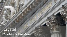  Presentation with wall street stock - Beautiful PPT theme featuring new-york-city-ny-aug backdrop and a gray colored foreground
