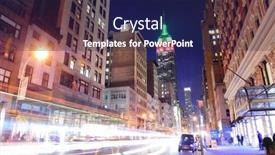  Presentation with empire state building - Theme having new-york-city-ny-dec background and a navy blue colored foreground