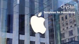  Presentation with apple company logo - Audience pleasing slide deck consisting of new-york-city-ny-dec backdrop and a ocean colored foreground