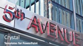  Presentation with avenue - Beautiful PPT theme featuring new-york-city-ny-dec backdrop and a ocean colored foreground