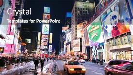  Presentation with broadway - Beautiful theme featuring new-york-city-ny-jan backdrop and a navy blue colored foreground