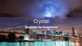  Presentation with destroyed city - Slide deck consisting of new-york-city-ny-sep background and a ocean colored foreground