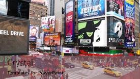  Presentation with broadway - Amazing PPT theme having new-york-city-ny-sep backdrop and a violet colored foreground
