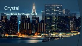  Presentation with chrysler - Colorful slide deck enhanced with new-york-city-ny-usa backdrop and a ocean colored foreground