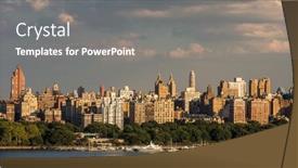  Presentation with new york city - Presentation design consisting of new-york-city-nyc-manhattan background and a gray colored foreground