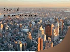 New York City Rooftop View PPT template 46 | CrystalGraphics