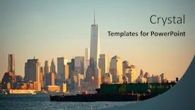  Presentation with world trade center - 