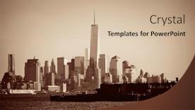  Presentation with world trade center - 