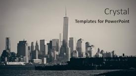  Presentation with world trade center - 