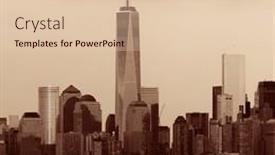  Presentation with world trade center - 