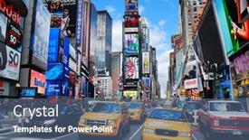  Presentation with broadway - PPT layouts featuring new-york-city-sep-5 background and a ocean colored foreground